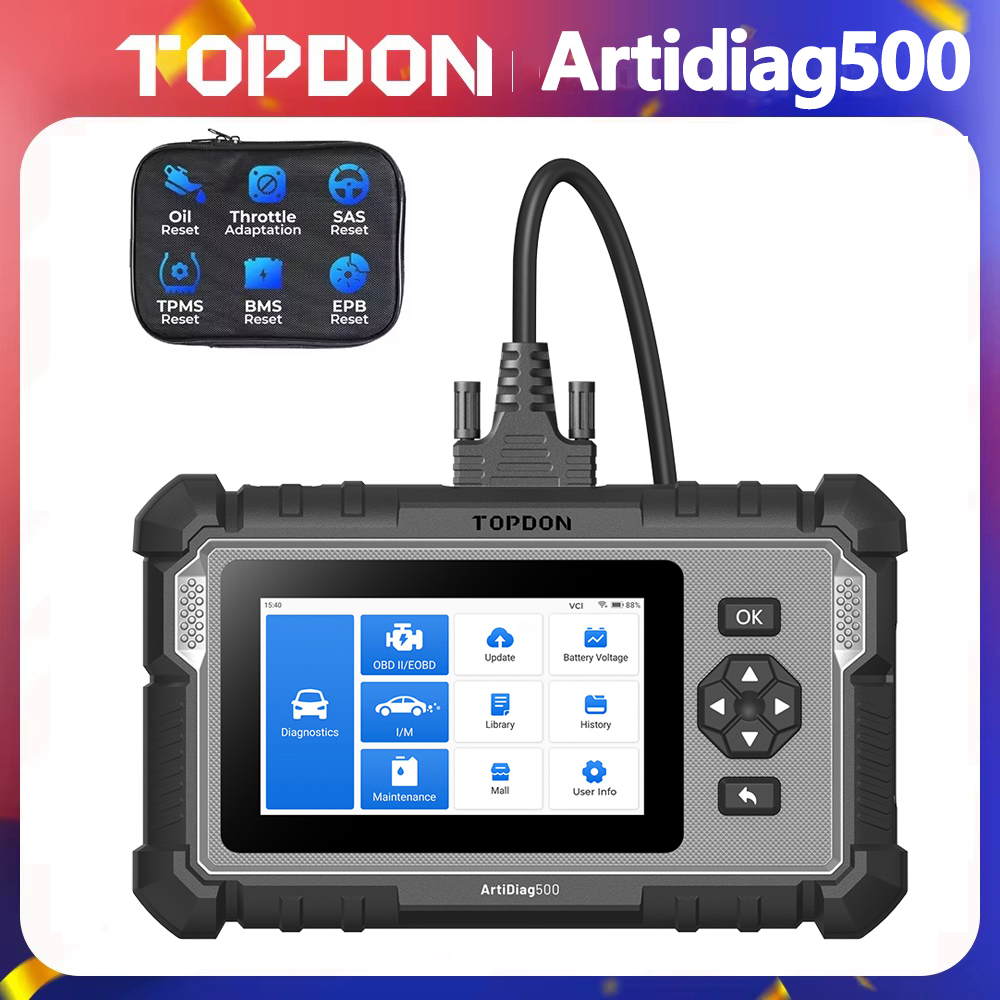 Topdon Tc001 Thermal Camera - Topdon ArtiDiag500 車診断ツールすべてのシステム OBD2 診断スキャナーエンジン ABS