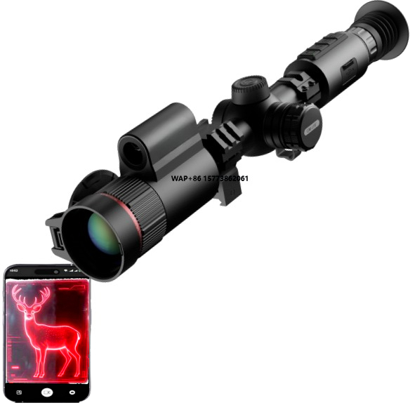 Hunting Thermal Imaging Scope - GM06-50LRF タクティカル防水 5時間バッテリー駆動 ディスプレイ付きレンジファインダー ハンティングスコープ 熱画像暗視