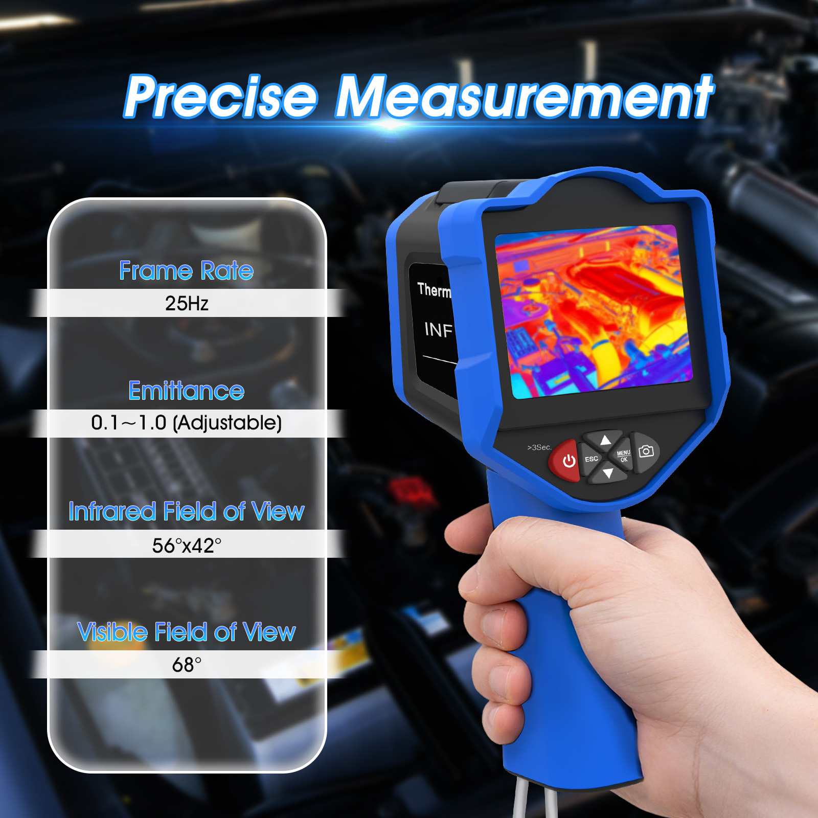 256x192サーマルカメラ 25Hz、3.5インチLCDデ - Thermal Imaging Camera 256X192 のレビューと価格